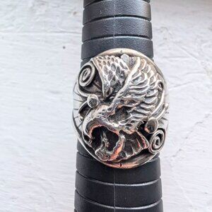 Navajo LH Sterling Silver Eagle Men’s Ring Size 11.25